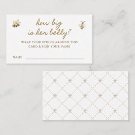 Tarjeta De Recepción Juego de Belly de Little Bee Baby Shower
