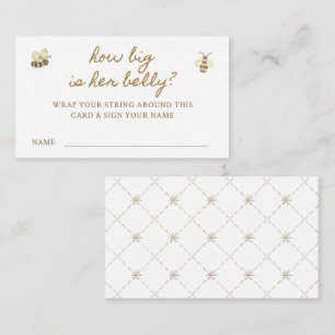 Tarjeta De Recepción Juego de Belly de Little Bee Baby Shower