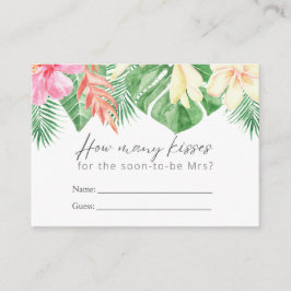 Tarjeta De Recepción Juego de besos Tropical Hawaiano juego de ducha de