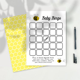 Tarjeta De Recepción Juego de Bingo de Baby Shower de la dulce pequeña 