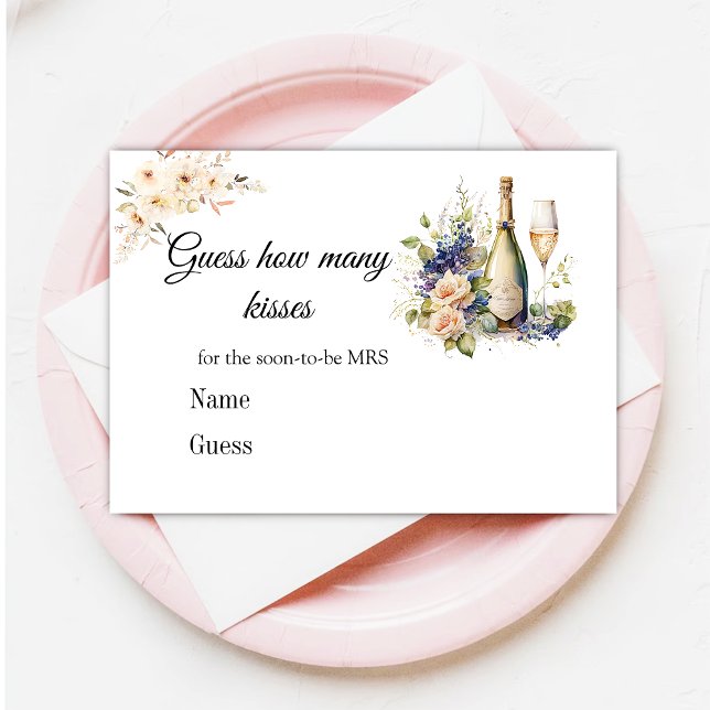 Tarjeta De Recepción Juego de Boda Floral Champagne Bridal Shower (Subido por el creador)
