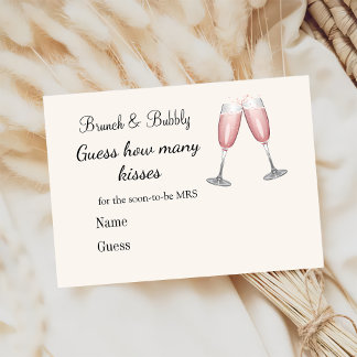 Tarjeta De Recepción Juego de boda para despedida de soltera con champá