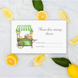 Tarjeta De Recepción Juego de bodas de limón cítrico - adivina cuántos 