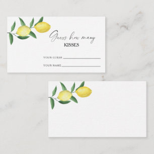 Tarjeta De Recepción Juego de bodas - limón cítrico, adivina cuántos be