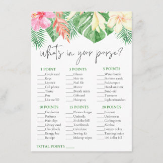Tarjeta De Recepción Juego de bolsos juego tropical hawaiano de ducha d