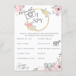 Tarjeta De Recepción Juego de búsqueda para Baby Shower con diseño de e