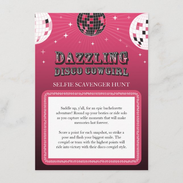 Tarjeta De Recepción Juego de caza de esclavos de vaca de disco (Anverso)