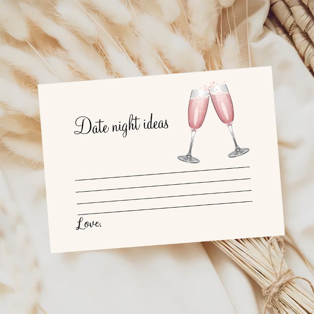 Tarjeta De Recepción Juego de citas de la ducha de novia de Champagne (Subido por el creador)