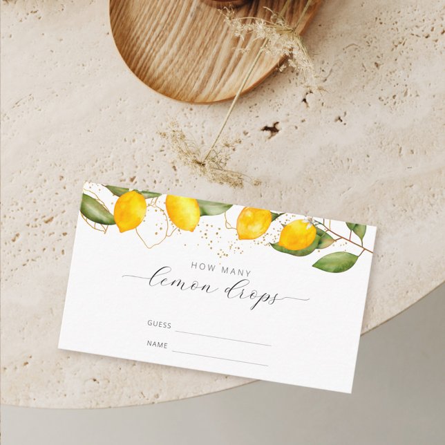 Tarjeta De Recepción Juego de Cuántas Gotitas de Limón de Verano de Lim (Subido por el creador)