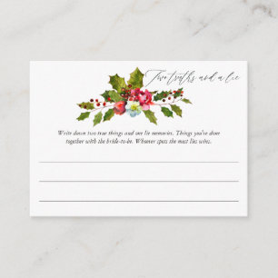 Tarjeta De Recepción Juego de Despedida de Soltera con Tema de Navidad 