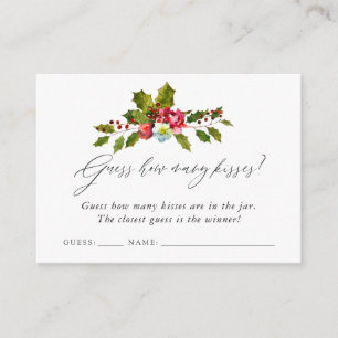 Tarjeta De Recepción Juego de Despedida de Soltera de Navidad de Acebo
