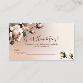 Tarjeta De Recepción Juego de Despedida de Soltera Tea Rose