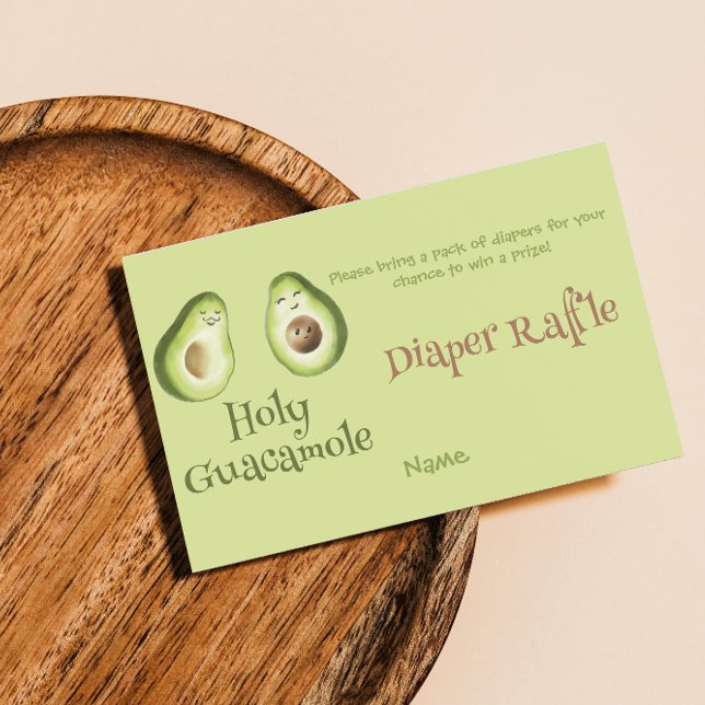 Tarjeta De Recepción Juego de ducha de aguacamol aguacate diaper Raffle (Subido por el creador)