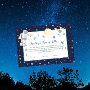 Tarjeta De Recepción Juego de ducha de tamaño Belly de mamá del espacio