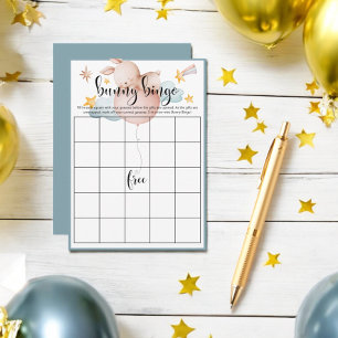 Tarjeta De Recepción Juego de ducha estrella de globo Bunny Bingo Ballo