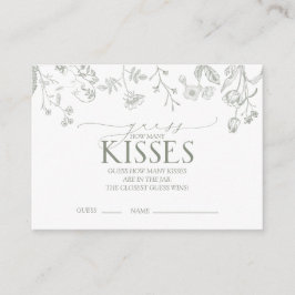 Tarjeta De Recepción Juego de ducha floral verde victoriano sage