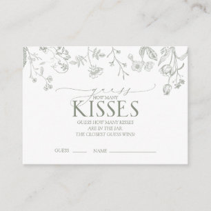 Tarjeta De Recepción Juego de ducha floral verde victoriano sage