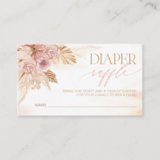 Tarjeta De Recepción Juego de entradas de Raffle de Grass Diaper Pampas