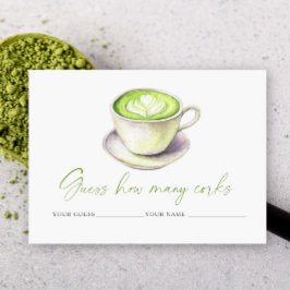 Tarjeta De Recepción Juego de la taza de Matcha Cuántas corchos ducha d