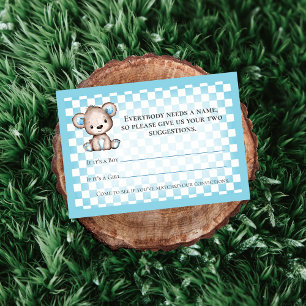 Tarjeta De Recepción Juego de nombres Teddy Bear Picnic Baby Shower Jue