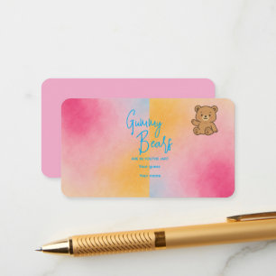 Tarjeta De Recepción Juego de oso de goma de Baby Shower - Diseño de Pa
