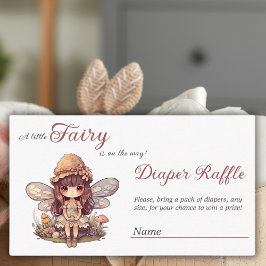 Tarjeta De Recepción Juego de pañales Baby Shower para hongos de hadas