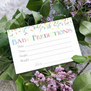 Tarjeta De Recepción Juego de Predicciones para Bebés Sprinkle