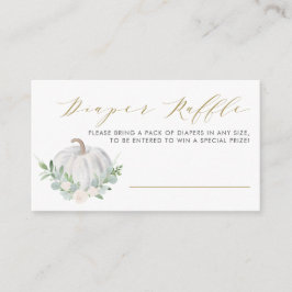 Tarjeta De Recepción Juego de Raffé de pañales Baby Shower para calabaz