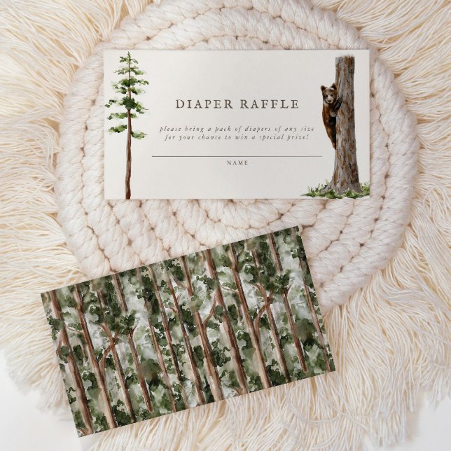 Tarjeta De Recepción Juego de Raffle de pañales para bosques silvestres (Subido por el creador)
