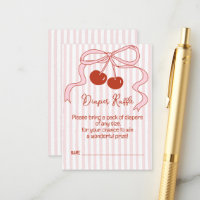 Juego de rifa de pañales con lazo rosa y rayas de 