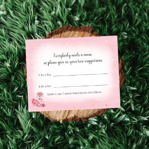 Tarjeta De Recepción Juego de Sugerencias de Nombres de Bebé Bailarina