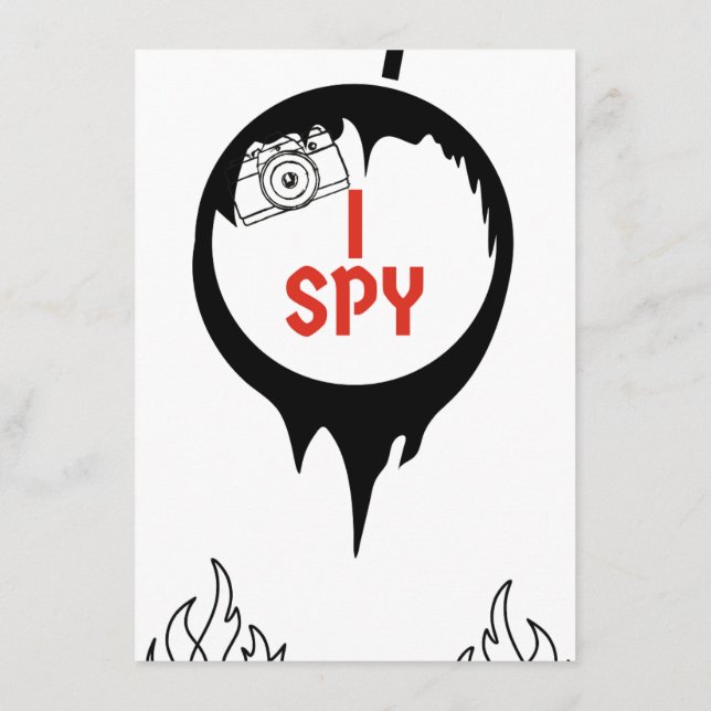 Tarjeta De Recepción Juego de 'Ve lo que veo' para barbacoas (Reverso)