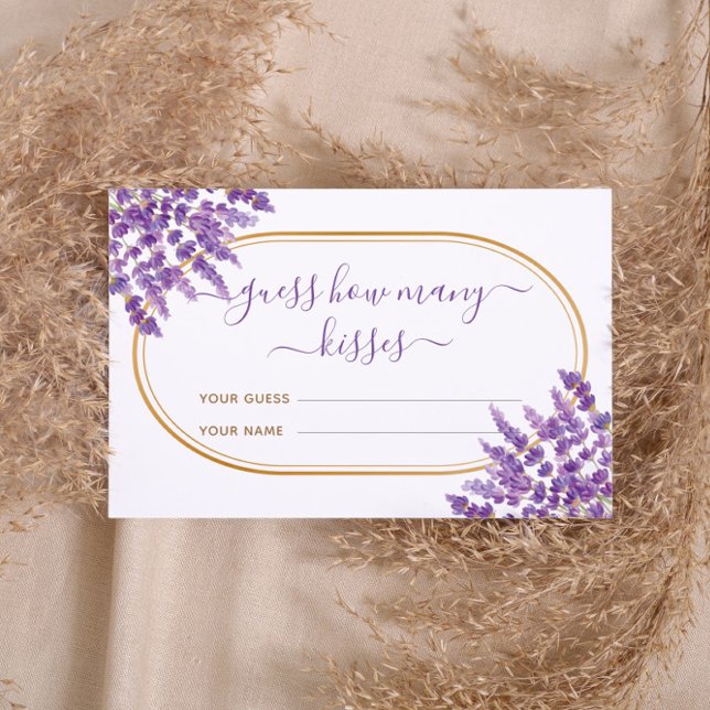 Tarjeta De Recepción Juego Floral Lavanda Morada Cuantos Besos Bodas (Subido por el creador)