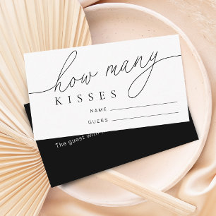 Tarjeta De Recepción Juego moderno de ducha de novia Adivina cuántos be