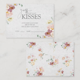 Tarjeta De Recepción Juego Rubor Pink Garden Flowers Bridal Shower