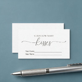 Tarjeta De Recepción Juego Simple Minimal Cuántos Besos para Despedida