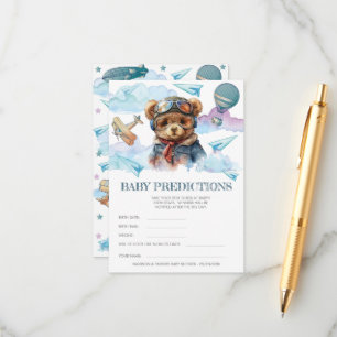 Tarjeta De Recepción Juegos piloto de Baby Shower Teddy Bear