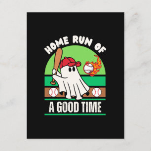 Tarjeta De Recepción Jugador de béisbol fantasma Halloween