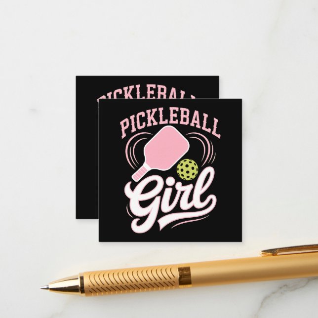 Tarjeta De Recepción Jugadora de Pickleball Chica (Anverso/Reverso In Situ)