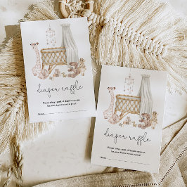 Tarjeta De Recepción Juguetes de guardería de niños con tono de tierra