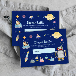 Tarjeta De Recepción Juguetes Robot Espacio Exterior Pañal Sorteo Fiest