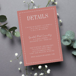 Tarjeta De Recepción Juliette | Colores curados | Detalles