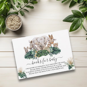 Tarjeta De Recepción Jungle Babies Safari Libros africanos para Baby Sh