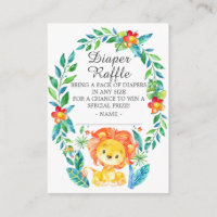 Jungle Lion Baby Shower Diaper Raffle