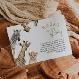Tarjeta De Recepción Jungle Safari Animals Baby Shower Books For Baby