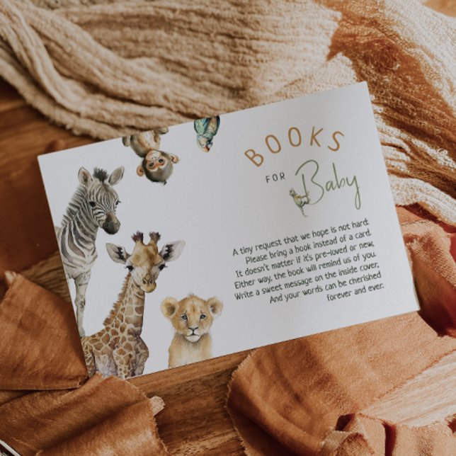 Tarjeta De Recepción Jungle Safari Animals Baby Shower Books For Baby (Subido por el creador)