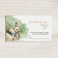 Jungle Safari Animals Baby Shower Diaper Raffle