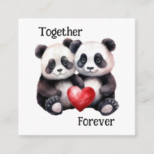 Tarjeta De Recepción Juntos Froever Panda par