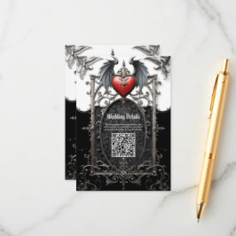 Tarjeta De Recepción Juramentos Eternos Bajo Alas de Medianoche.