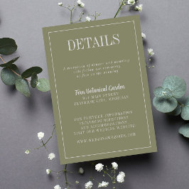 Tarjeta De Recepción Katherine | Colores curados | Detalles